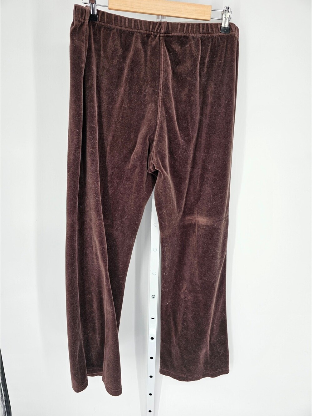 Neiman Marcus Brown Cotton Blend Velvet lastic Waist Pull-On Trouser Size XL